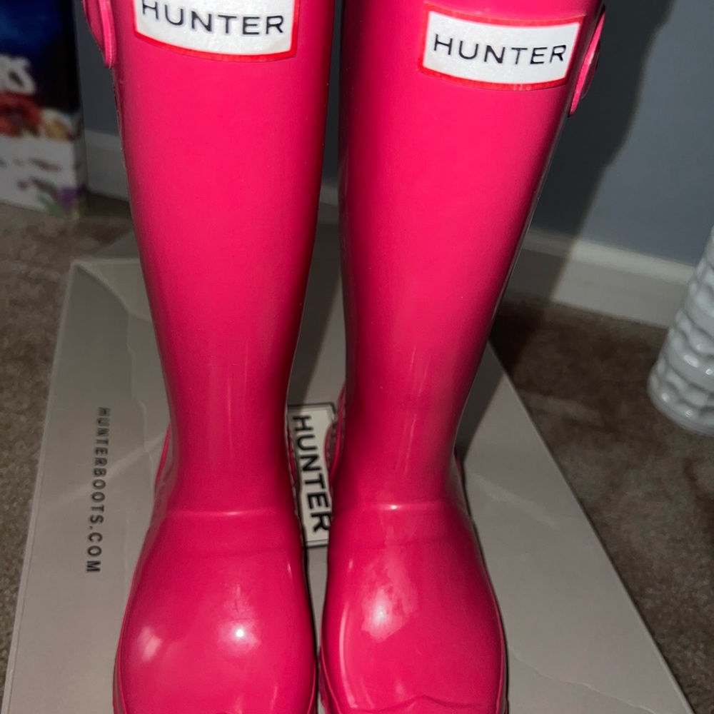 SZ 1 Bright Pink Hunter Tall Rainboot